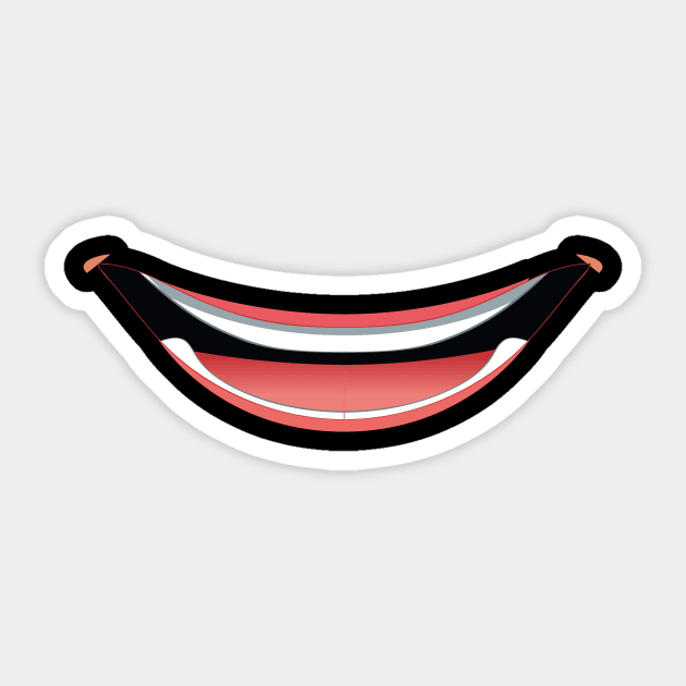 Comic Mouth teeth funny design gift Sticker by star trek fanart and more